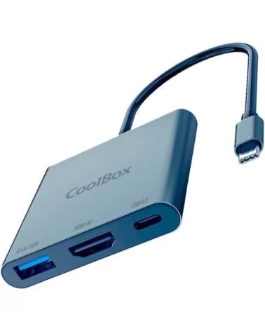 COOLBOX Minidock c31 aluminio usb - c a hdmi 4k - usb - a - usb - c 3 2 gen1 pc - mac - consolas