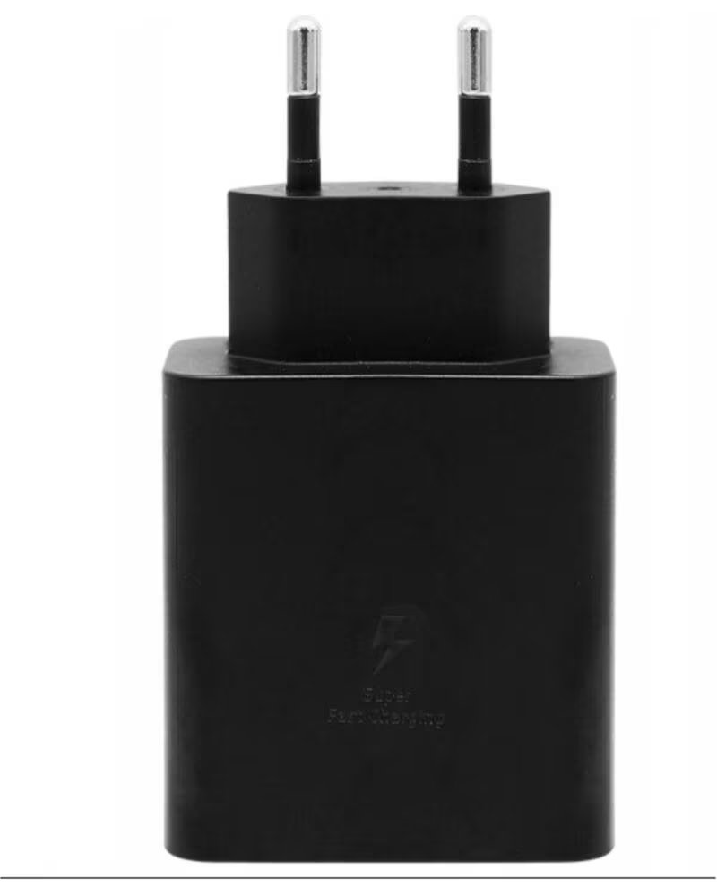 SAMSUNG Cargador 50w 2x usb tipo c negro cable usb tipo c