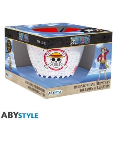 ABYSTYLE Bowl de ramen con palillos one piece monkey d luffy
