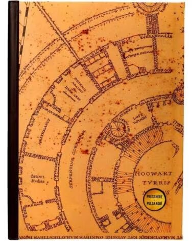 SD TOYS Libreta harry potter mapa merodeador con luz