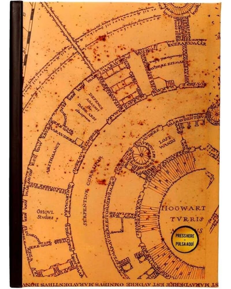 SD TOYS Libreta harry potter mapa merodeador con luz