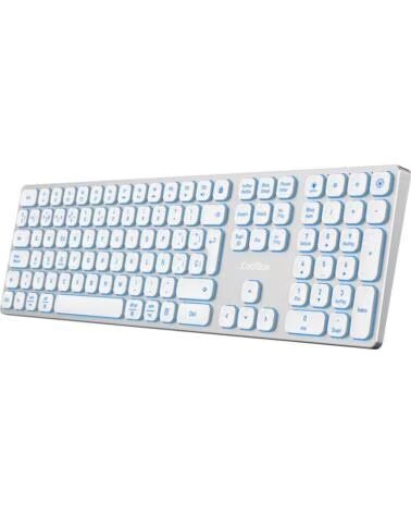 COOLBOX Teclado inalambrico retroiluminado moonlight key b431 plata blanco