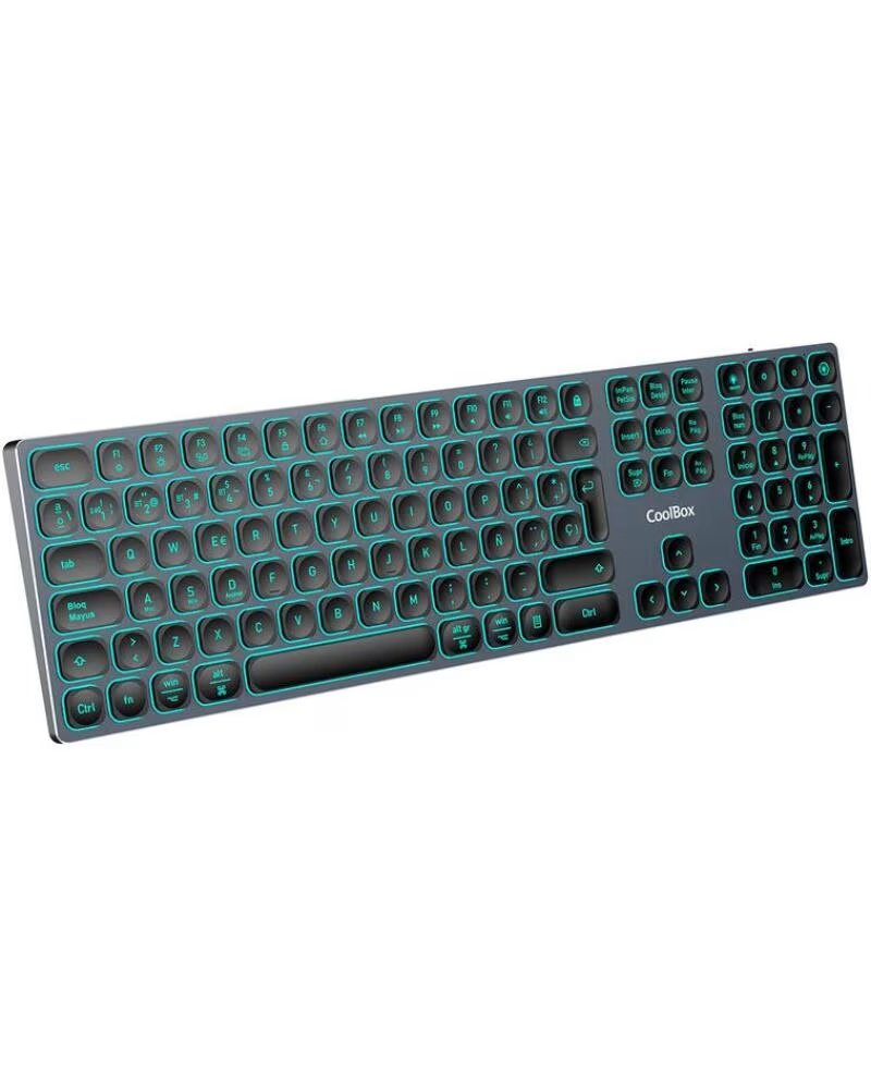 COOLBOX Teclado inalambrico retroiluminado moonlight key b431