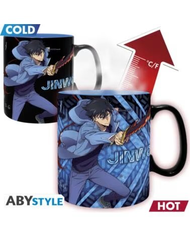 ABYSTYLE Taza termocolora solo leveling jinwoo e igris