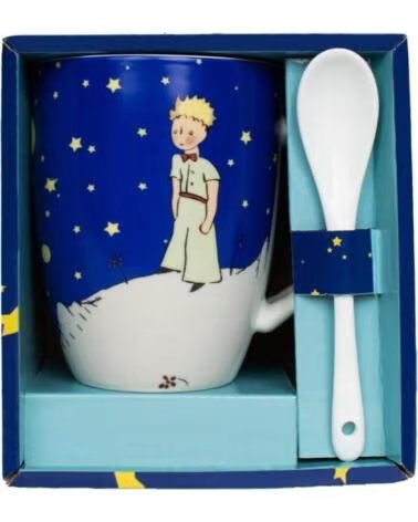 ENESCO TASSE MIT LÖFFEL DER KLEINE PRINZ UNTER DEM STERNENHIMMEL