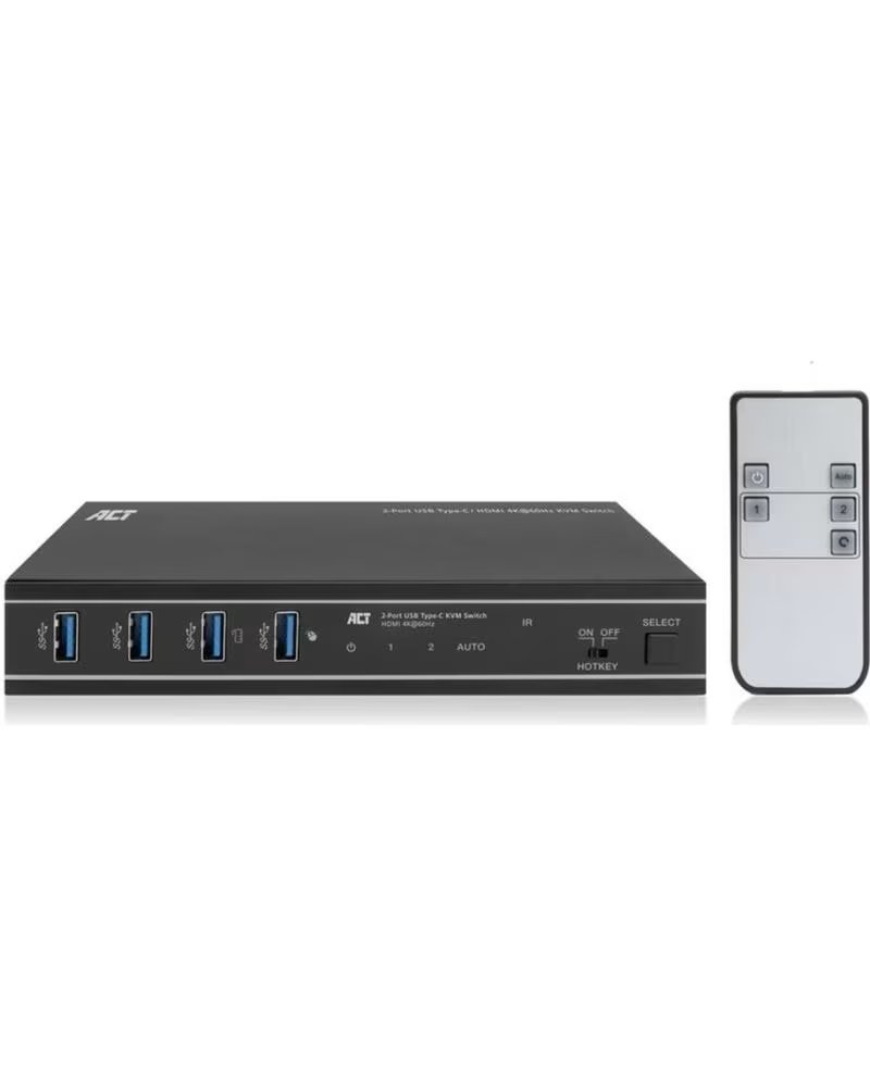 ACT CONNECTIVITY Conmutador kvm usb - c dual 4k 2 puertos