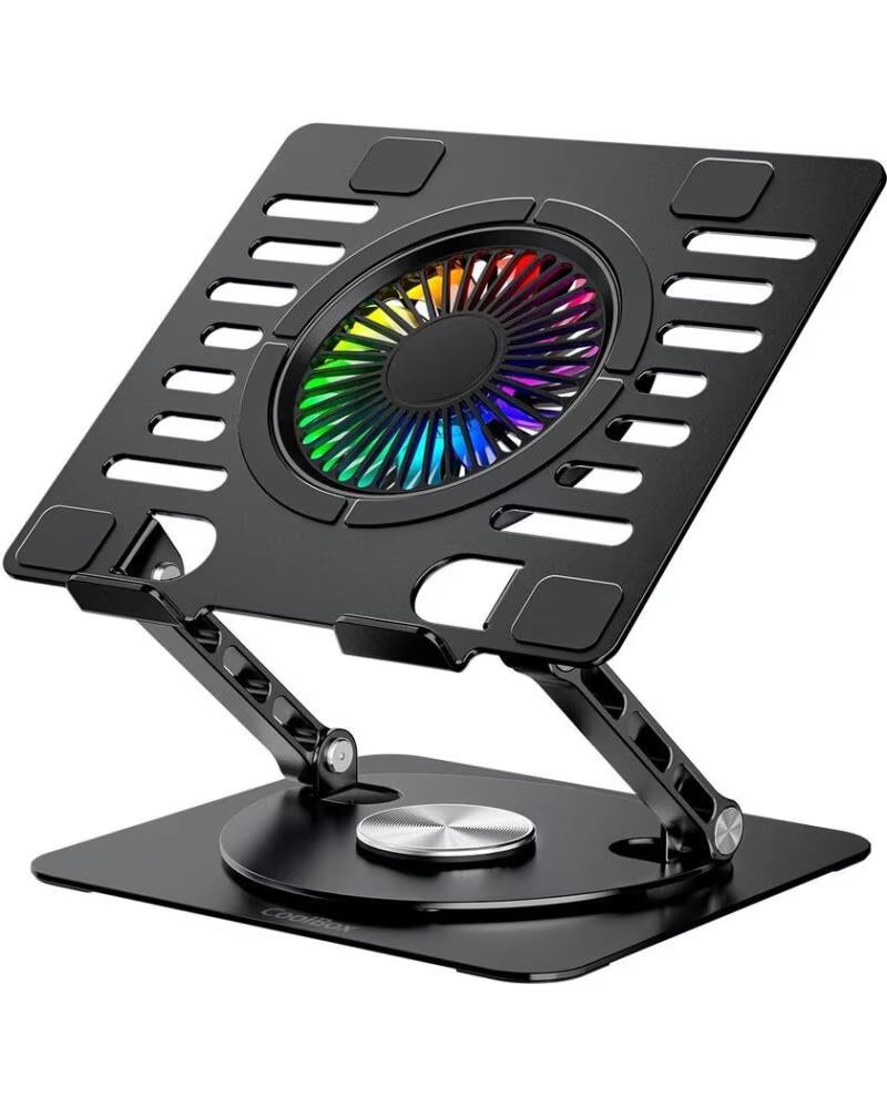 COOLBOX Soporte - base refrigeracion para portatil coolair 1vrgb ajustable haste 17 pulgadas negro