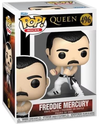 FUNKO pop rocks queen - f mercury white singlet
