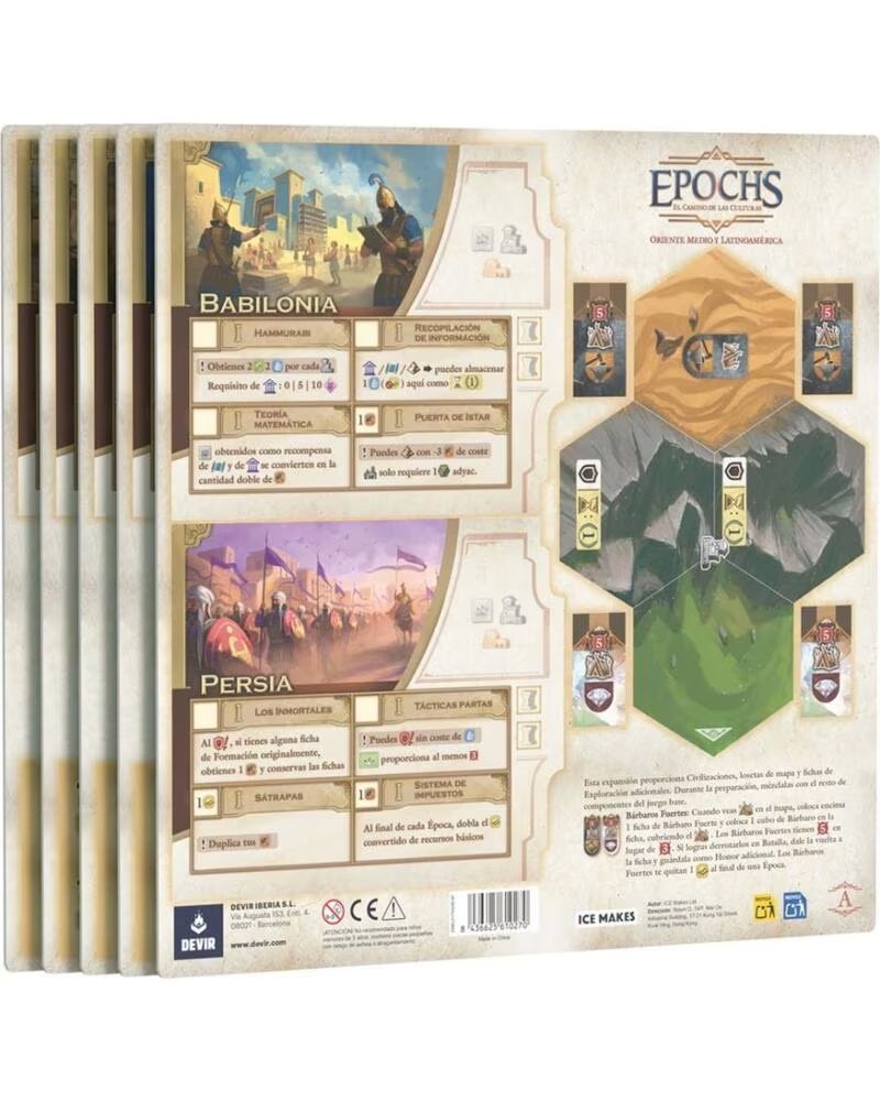 DEVIR Juego de mesa epochs expansion oriente medio y latinoamerica