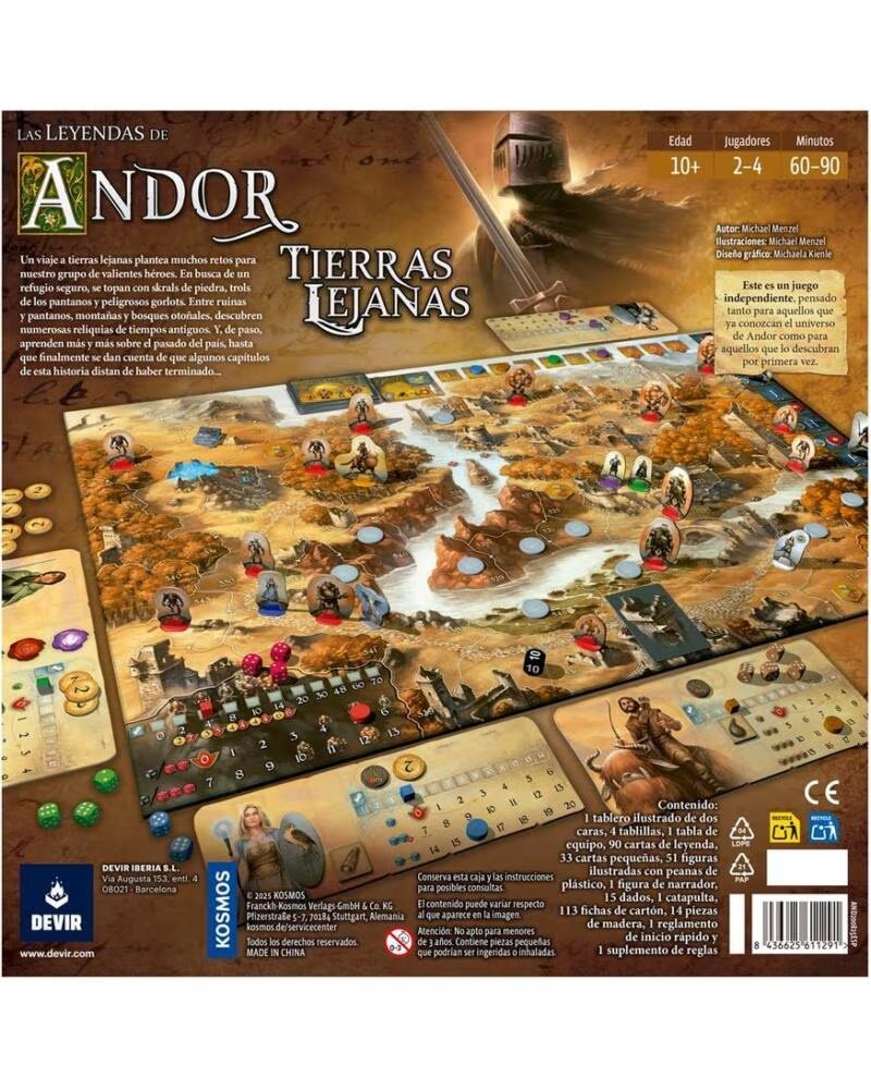 DEVIR Juego de mesa las leyendas de andor tierras lejanas