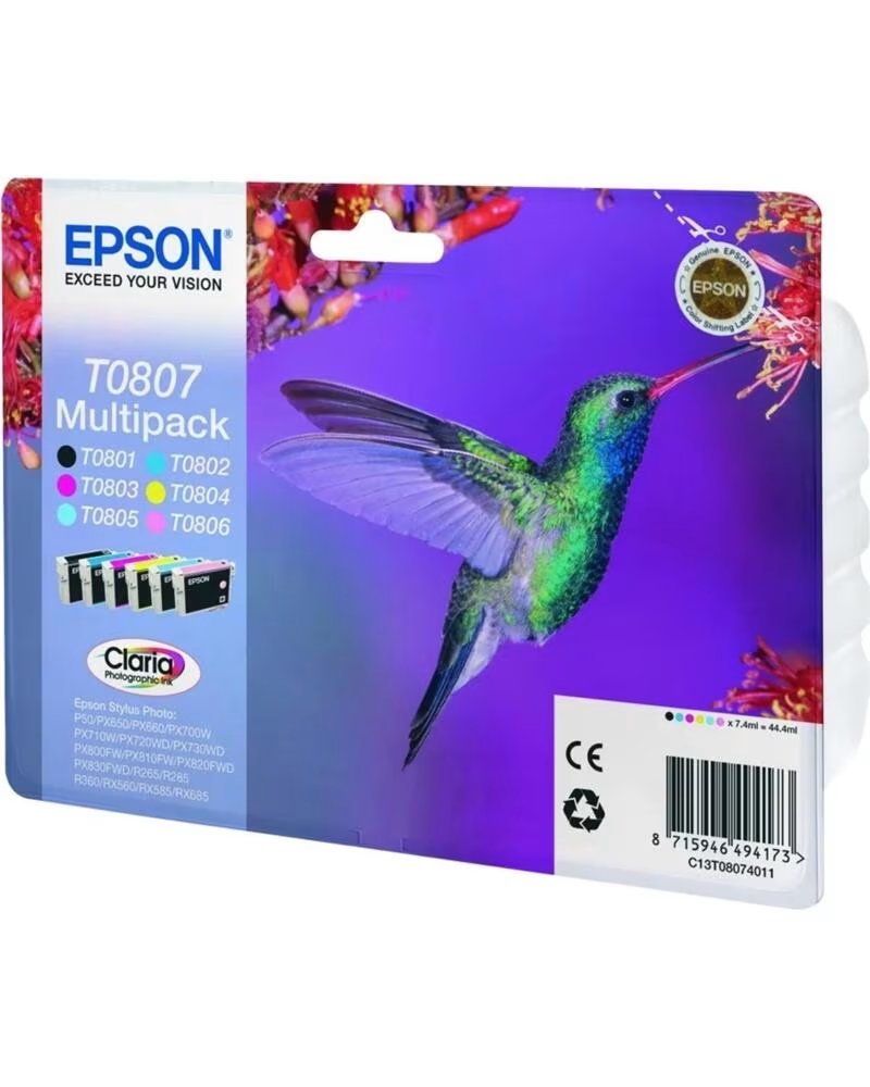 EPSON Multipack tinta t08074 t080140240340440 540640 - colibri