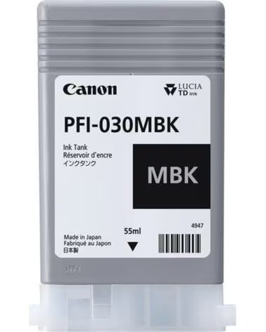 CANON Cartucho pfi - 030 negro mate ta - 20ta - 20 mfp l24eita - 30ta - 30 mfp l36ei