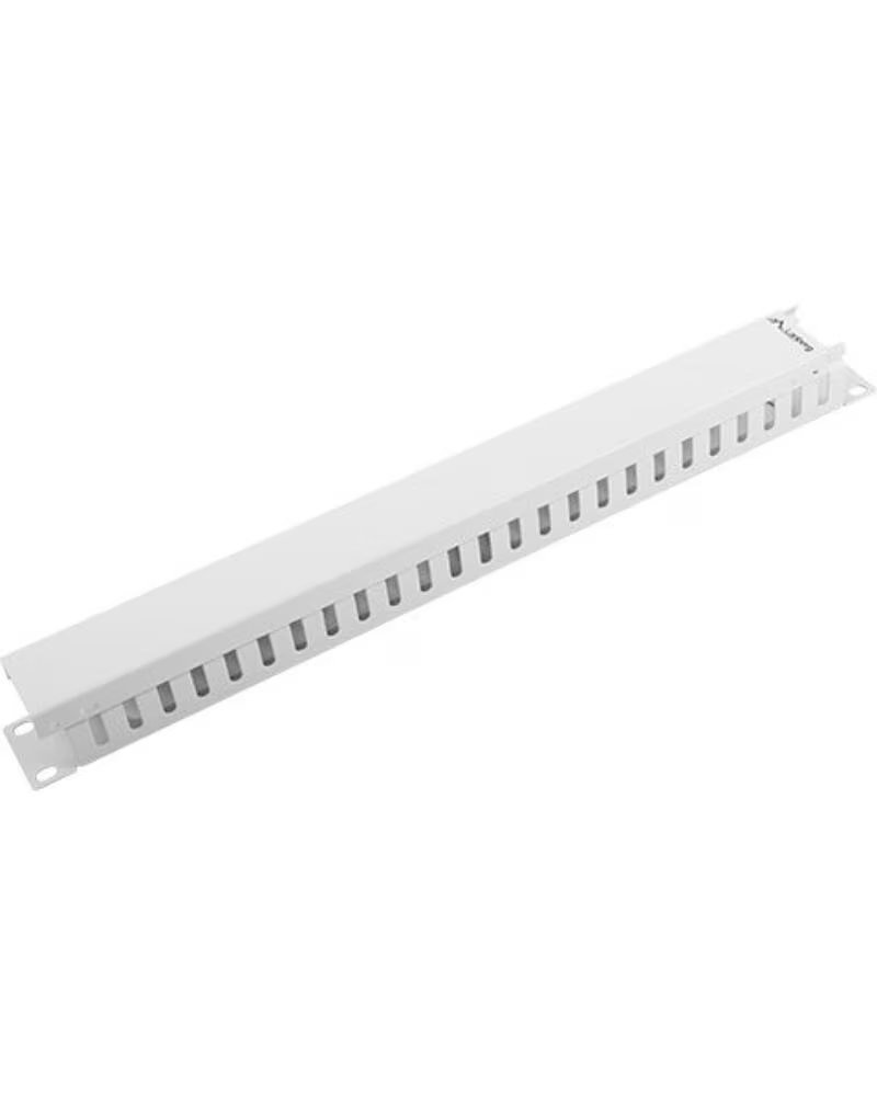 LANBERG Organizador de cables metalico 1u tipo a rack 19 gris