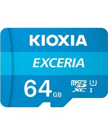 KIOXIA Tarjeta memoria micro sd 64gb exceria uhs - i c10 r100 con adaptador
