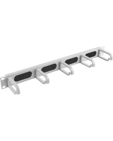 LANBERG Organizador de cables 19 pulgadas con brush panel 5 rings - type b 1u gris
