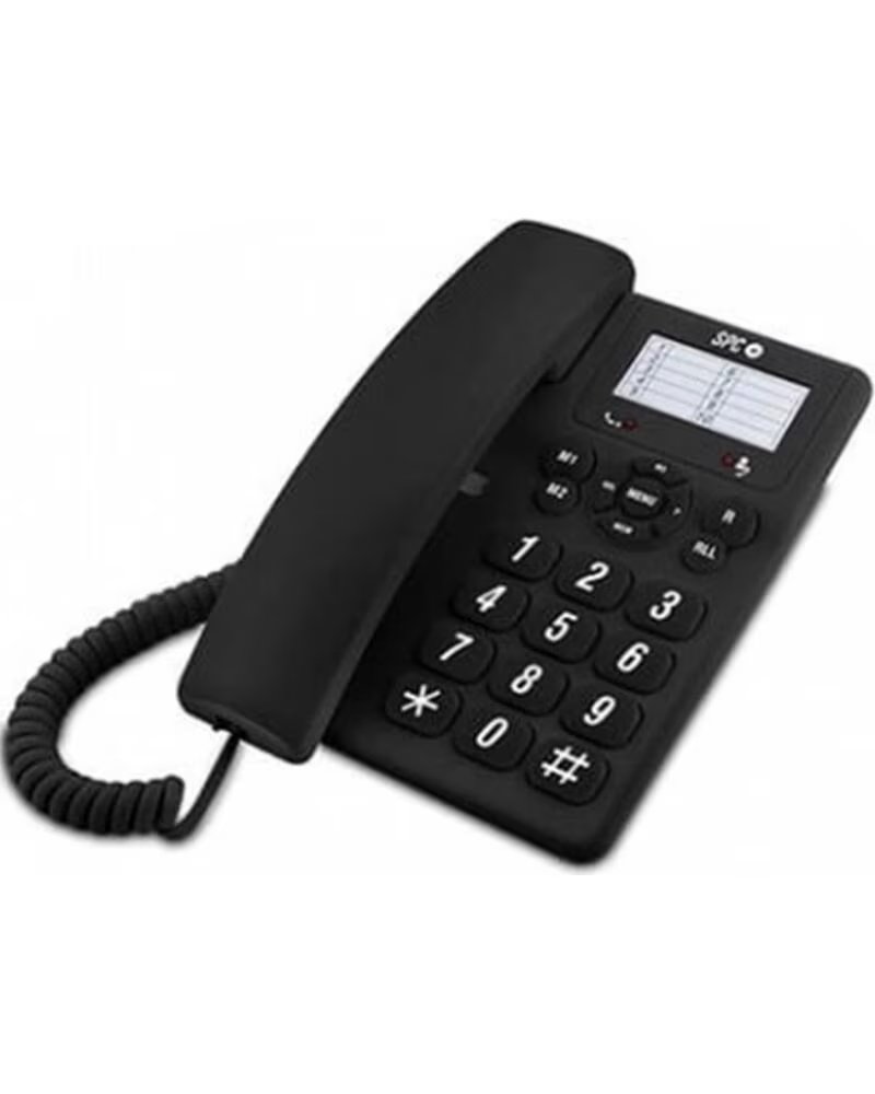 SPC Telefono fijo original negro mute - 3 melodia - tecla r - 10 memo indi - 3 mem directas