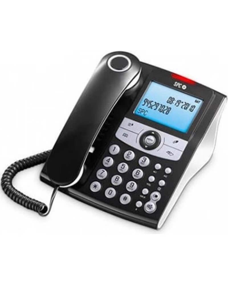 SPC Telefono fijo elegance id negro pantalla ilum - 8 melodias - 70 memorias - manos libres