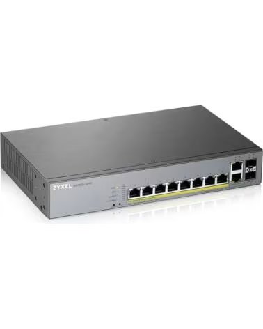 ZYXEL Switch 12 puertos gs1350 - 12hp 12x gigabit poe 130w gestionable enracable