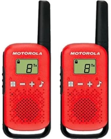 MOTOROLA Walkie talkie tlkr - t42 red packs 2 pmr446 - 8km - 16canales - 500mw - clip cinturon