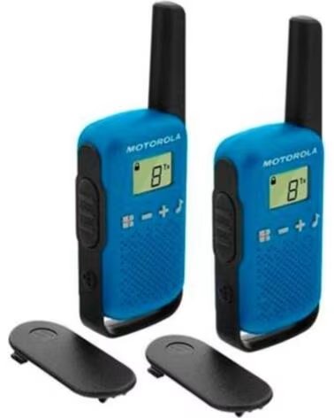 MOTOROLA Walkie talkie tlkr - t42 blue packs 2 pmr446 - 8km - 16canales - 500mw - clip cinturon