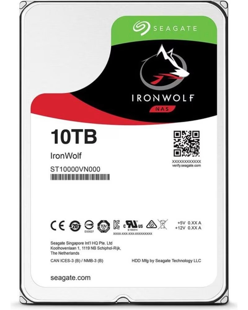 SEAGATE Disco duro interno hdd ironwolf 10tb sata3 256mb