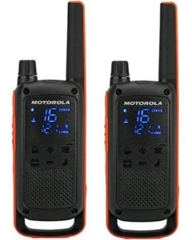 MOTOROLA Walkie talkie tlkr - t82 negro packs 2 pmr446 - 10km - 16 canales - clip cinturon