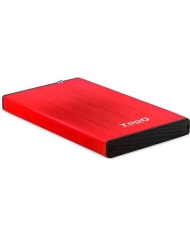 TOOQ Caja externa tqe - 2527r para hdd 2 5 pulgadas 9 5mm sata 3 usb 3 2 rojo