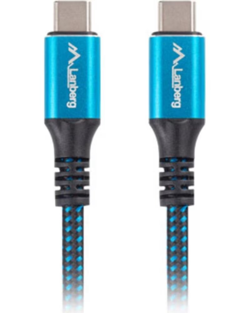 LANBERG Cable usb tipo c 0 5m - macho - macho - negro - azul