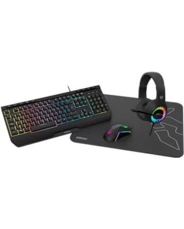 KROM Pack kenya raton teclado alfombrilla auriculares gaming