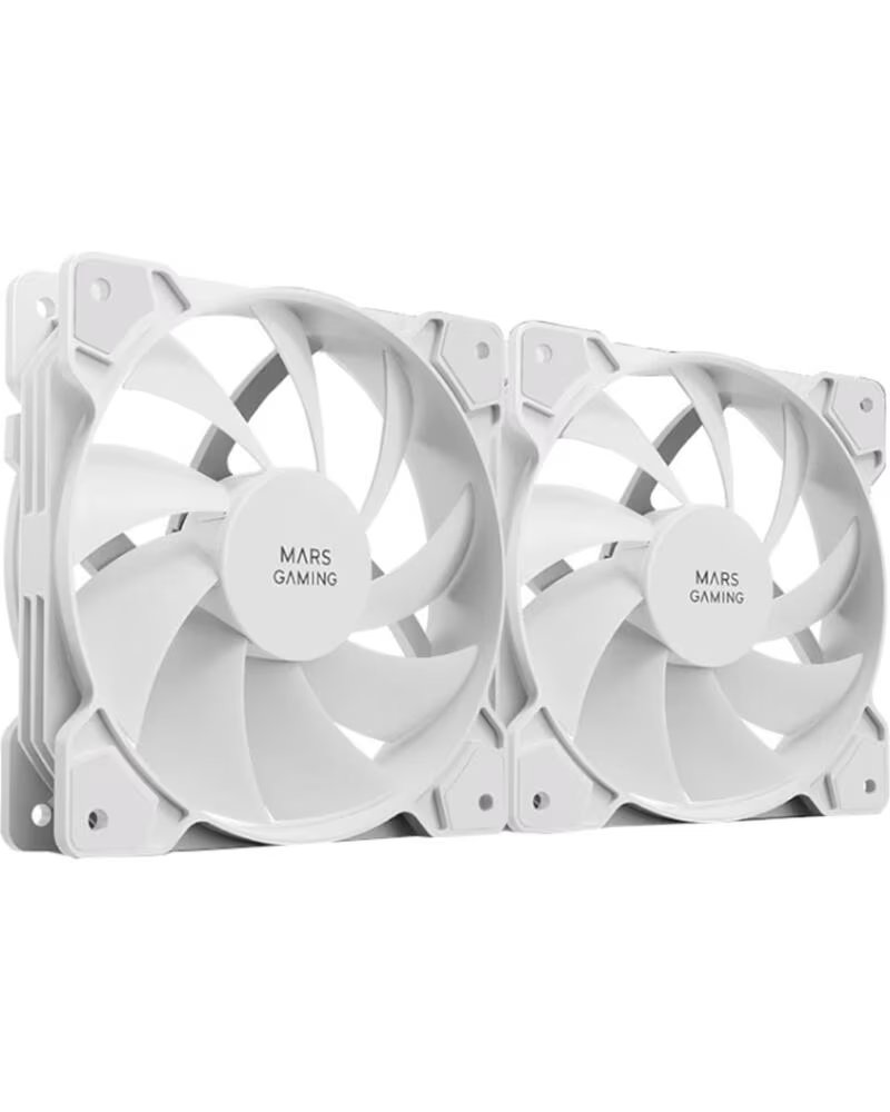 MARS GAMING Ventilador caja mfprox2 2 x 120mm blanco