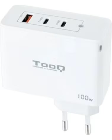 TOOQ Cargador de pared gan 2 x usb tipo 1 x usb tipo a 100w