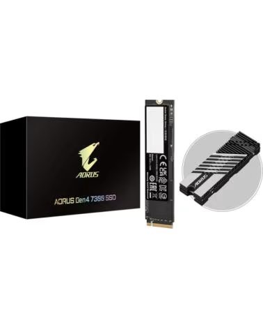 GIGABYTE Disco duro interno ssd aorus gen4 7300 ssd 2tb pcie 4 0x4