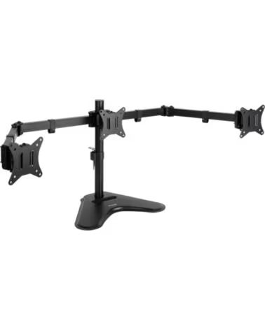 TOOQ Soporte mesa 3 pantallas gira incli 3 brazos 17 - 27 negro