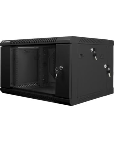 LANBERG Armario mural doble seccion rack 19 pulgadas 6u - 600x600 negro