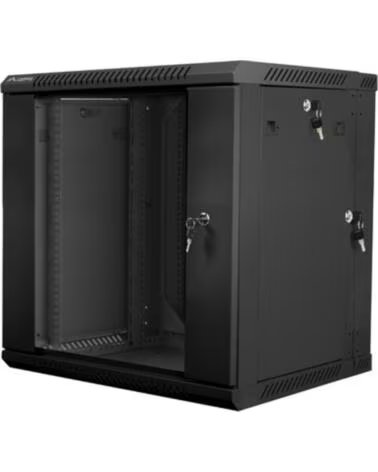 LANBERG Armario mural doble seccion rack 19 pulgadas 12u - 600x600 negro