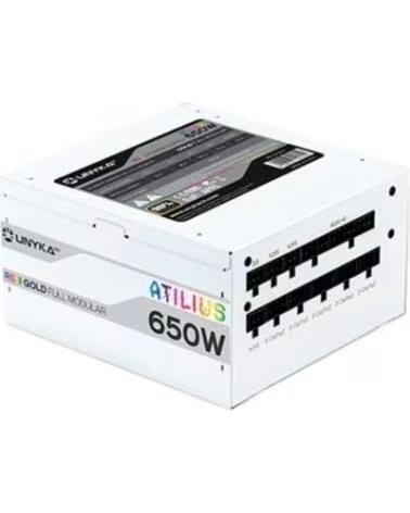 UNYKACH Fuente de alimentacion atilius white gaming atx 650w