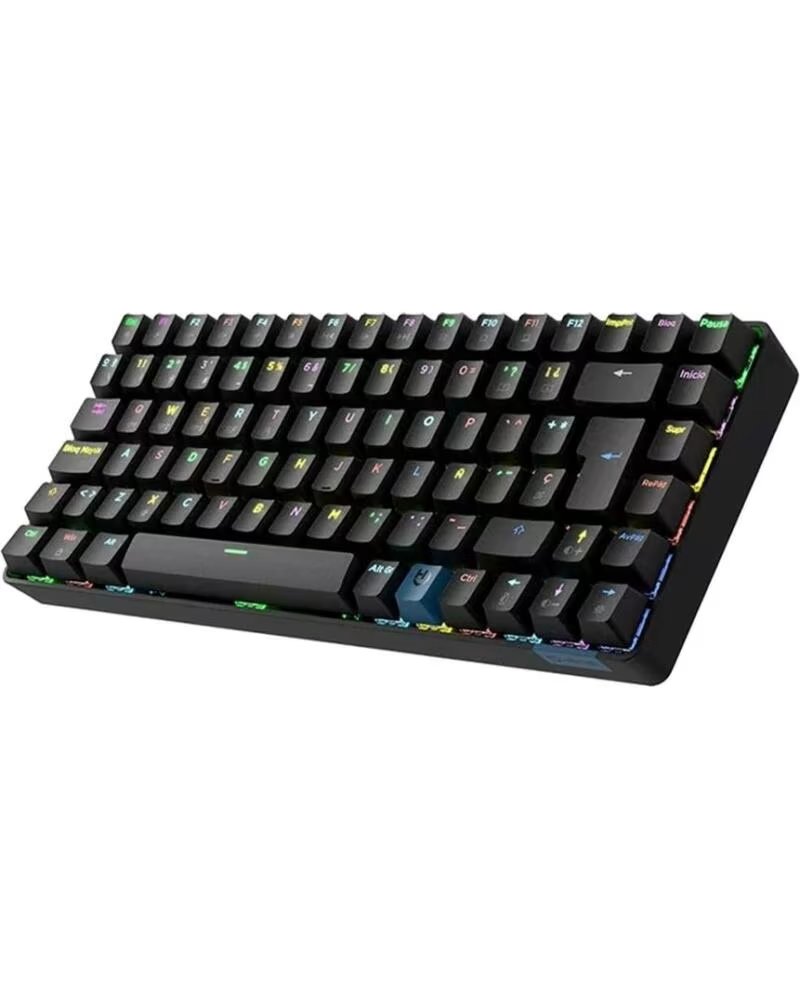 HIDITEC Teclado gaming gm1k switches brown negro