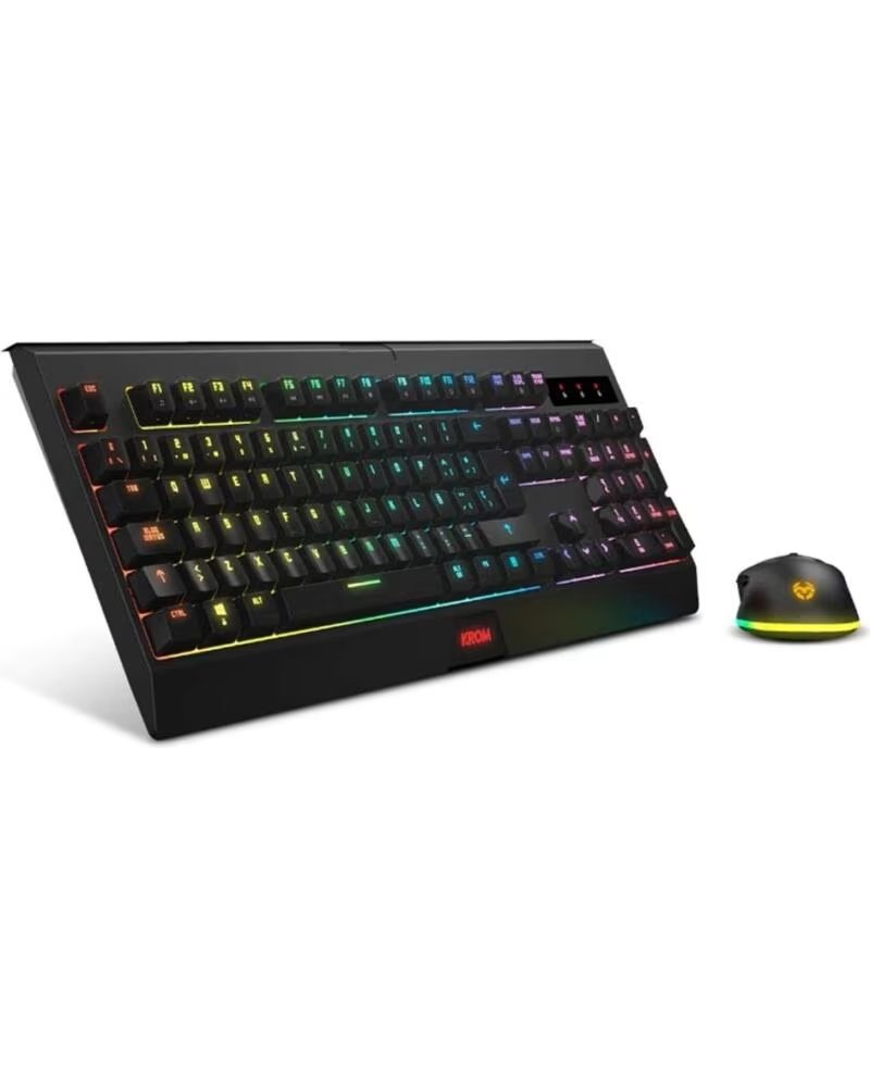 KROM Pack Gaming Kabala- Teclado Raton Inalambricos