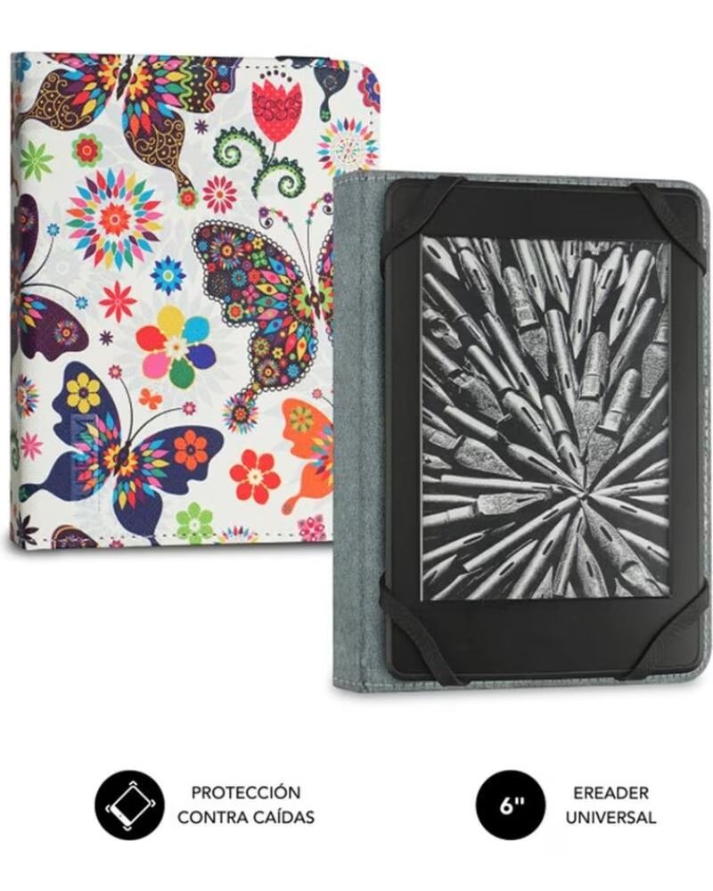 SUBBLIM Funda clever ebook case 6 pulgadas mariposas