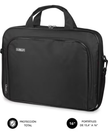 SUBBLIM Maletin Oxford para Portatiles hasta 16- Negro