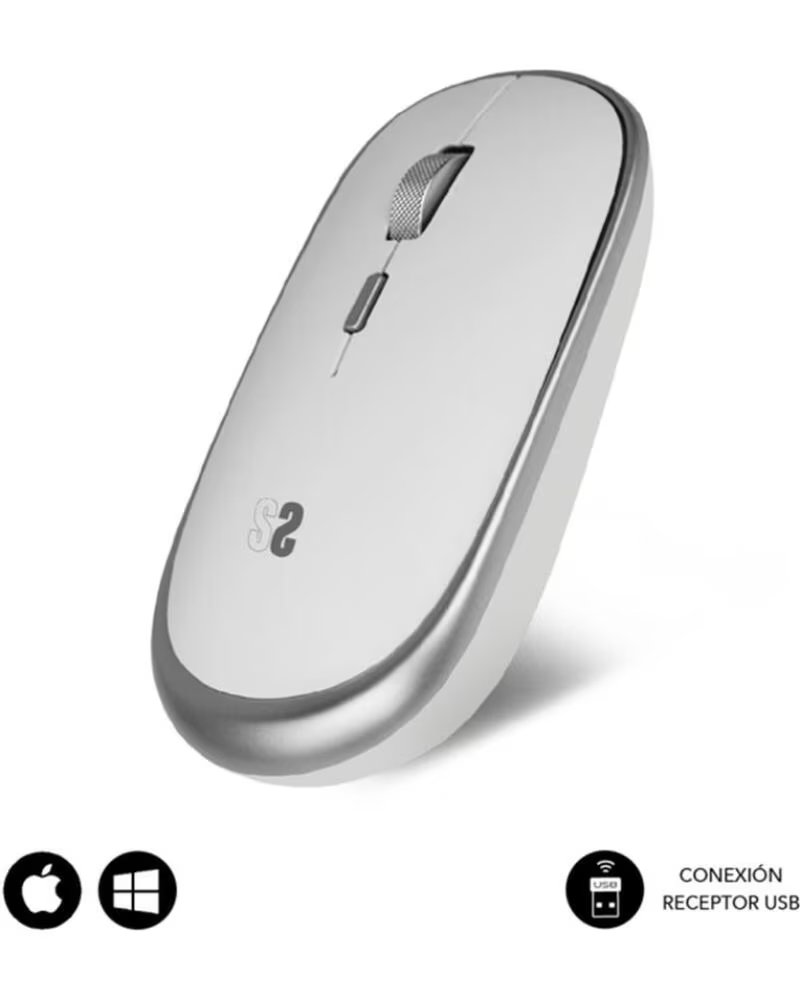SUBBLIM Raton inalambrico submo - rfm0001 plata