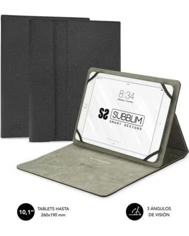 SUBBLIM Funda clever stand para tablet case 10 1 pulgadas negro