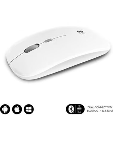 SUBBLIM Raton inalambrico dual flat blanco