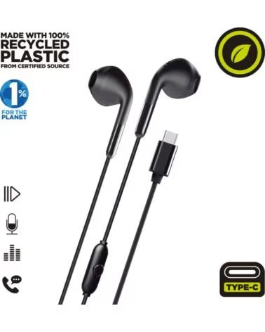 MUVIT Auriculares e58 usb tipo c negro