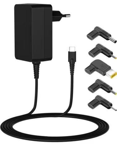 LEOTEC Cargador de Portatil Notebook 45W Type-C- 1xUSB Tipo-C- 45W- Automatico- Voltaje 5-20V