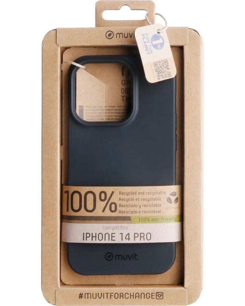 MUVIT Funda recycletek para apple iphone 14 pro negra