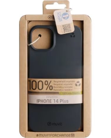 MUVIT Funda recycletek para apple iphone 14 plus negra
