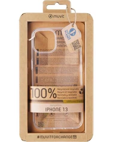 MUVIT COQUE RECYCLETEK POUR APPLE IPHONE 13 TRANSPARENT