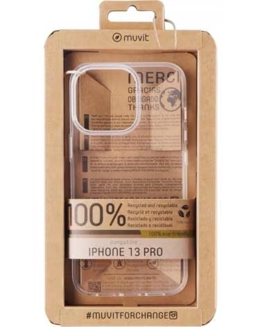 MUVIT COQUE RECYCLETEK POUR APPLE IPHONE 13 PRO TRANSPARENTE