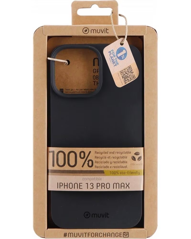 MUVIT COVER RECYCLETEK PER APPLE IPHONE 13 PRO MAX NERA